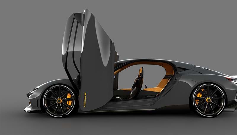 KOENIGSEGG'S PATENTED DIHEDRAL SYNCHRO-HELIX DOORS